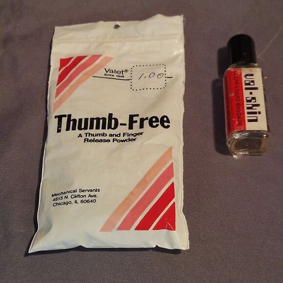 Vintage Bowling Thumb and Finger Release Powder - Liquid Bandage Bottle - Picture 4 of 9